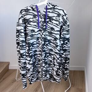Tokidoki Snow Camo Vintage Y2K Zip Up Hoodie Sweatshirt Women's Large RARE 2009